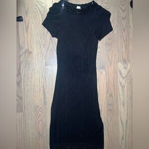 Jeweled Neckline Bodycon Dress